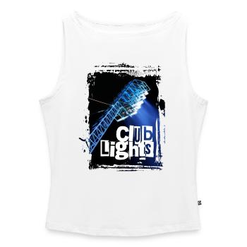 Club Lights - Rostock - Frauen Organic Tank Top mit U-Boot-Ausschnitt - Weiß - Vorne - Selfina (174cm)