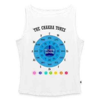 Die Chakra-Töne - Frauen Organic Tank Top mit U-Boot-Ausschnitt - Weiß - Vorne - Selfina (174cm)