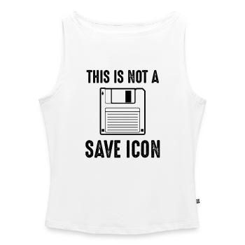 Computer Joke - Women’s Organic Boat Neck Tank Top - white - Front - Selfina (174cm)