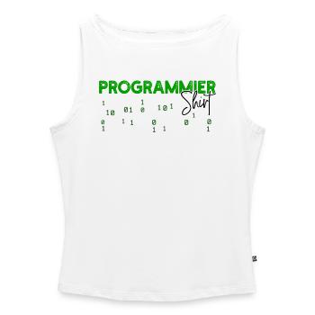 Programmierer Developer Code Statement Skripting - Frauen Organic Tank Top mit U-Boot-Ausschnitt - Weiß - Vorne - Selfina (174cm)