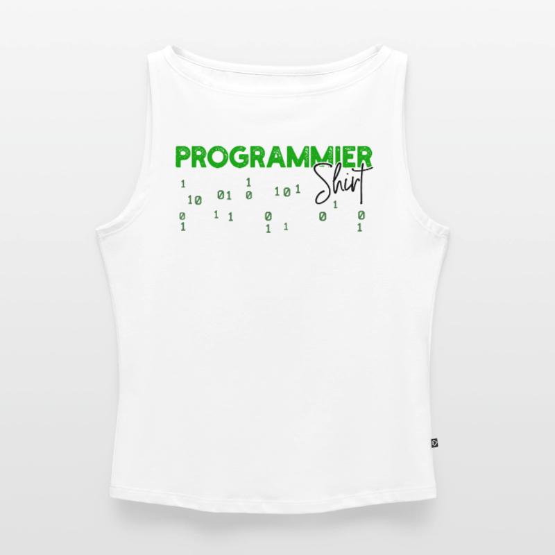 Programmeur Développeur Code Statement Scripting Débardeur femme à encolure bateau bio