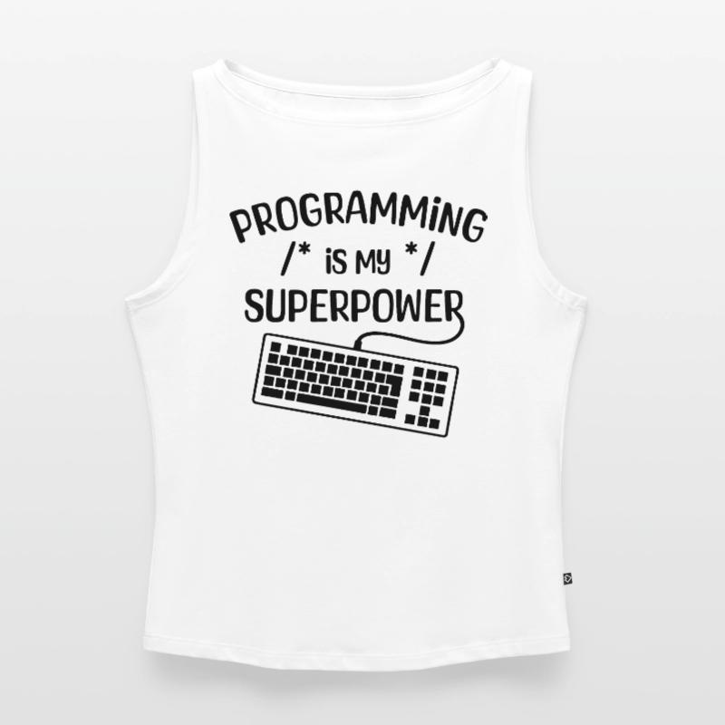 Computer Freak Statement Developer Programmer Women’s Organic Boat Neck Tank Top