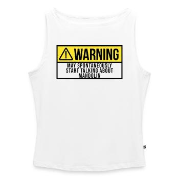 Mandolin - Women’s Organic Boat Neck Tank Top - white - Front - Selfina (174cm)