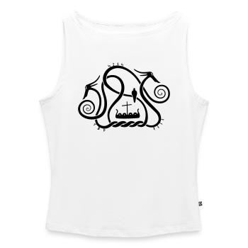 Sea serpents - Frauen Organic Tank Top mit U-Boot-Ausschnitt - Weiß - Vorne - Selfina (174cm)