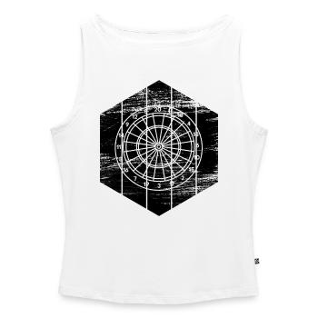 Dartscheibe - Frauen Organic Tank Top mit U-Boot-Ausschnitt - Weiß - Vorne - Selfina (174cm)