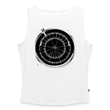 Dart - Frauen Organic Tank Top mit U-Boot-Ausschnitt - Weiß - Vorne - Selfina (174cm)