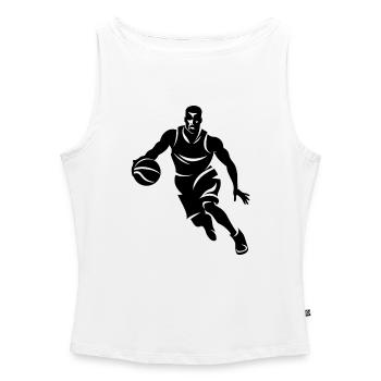 Basketballspieler - Frauen Organic Tank Top mit U-Boot-Ausschnitt - Weiß - Vorne - Selfina (174cm)