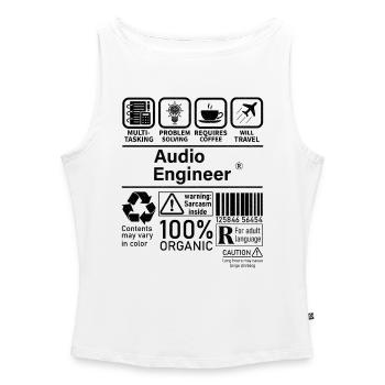 Audio Engineer multi tasking problem solving - Women’s Organic Boat Neck Tank Top - white - Front - Selfina (174cm)