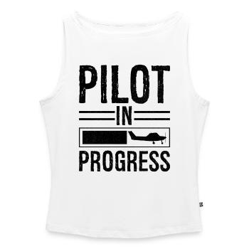 Pilot In progress - Women’s Organic Boat Neck Tank Top - white - Front - Selfina (174cm)