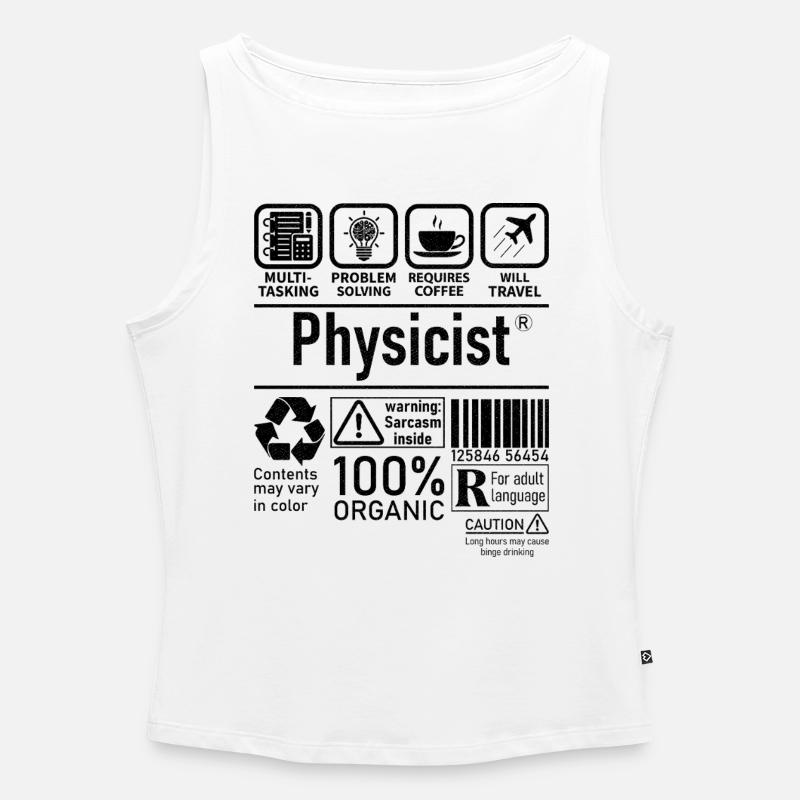 Physicist Specialist multi tasking problem solving - Women’s Organic Boat Neck Tank Top - white