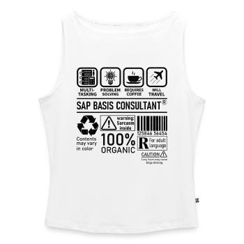 Sap Basis Consultant multi tasking problem solving - Women’s Organic Boat Neck Tank Top - white - Front - Selfina (174cm)