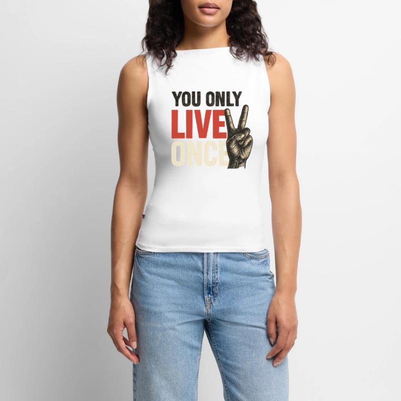 Du Lebst Nur Einmal Vintage Frauen Organic Tank Top mit U-Boot-Ausschnitt
