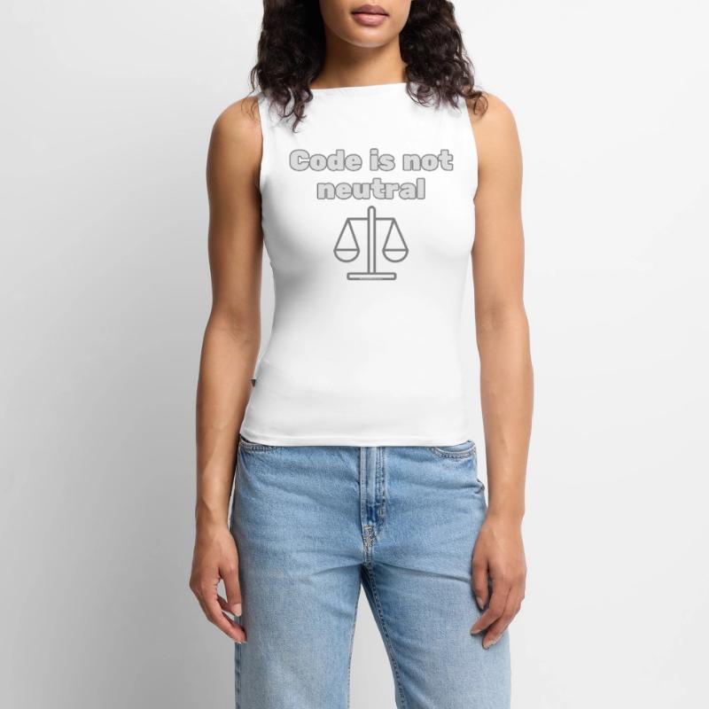 Code Is Not Neutral - Ethical Coder Statement Women’s Organic Boat Neck Tank Top