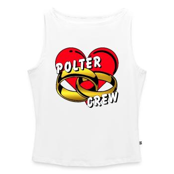 Polter Crew , Bachelor Party ............... - Women’s Organic Boat Neck Tank Top - white - Front - Selfina (174cm)