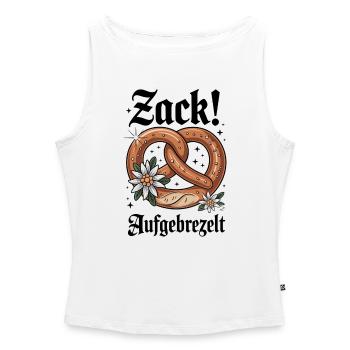 Zack habillé traditionnel dirndl remplacement - Débardeur femme à encolure bateau bio - blanc - Devant - Selfina (174cm)