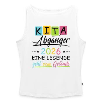 Kita Abgänger 2026 - Frauen Organic Tank Top mit U-Boot-Ausschnitt - Weiß - Vorne - Selfina (174cm)