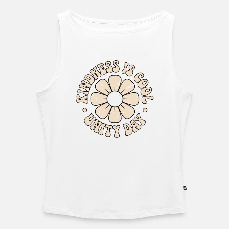 Freundlichkeit Einheit Blumen Postive Botschaft - Frauen Organic Tank Top mit U-Boot-Ausschnitt - Weiß
