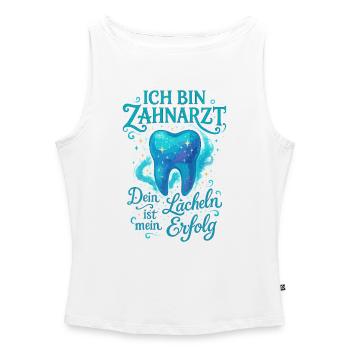 Ich bin Zahnarzt Dein Lächeln ist mein Erfolg - Frauen Organic Tank Top mit U-Boot-Ausschnitt - Weiß - Vorne - Selfina (174cm)