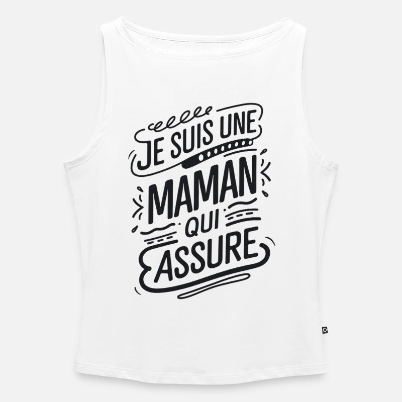 Ich bin eine Mutter, die versichert - Frauen Organic Tank Top mit U-Boot-Ausschnitt - Weiß