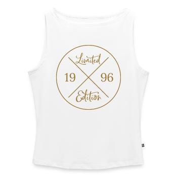 Geschenk 30. Geburtstag - Limited Edition 1996 - Frauen Organic Tank Top mit U-Boot-Ausschnitt - Weiß - Vorne - Selfina (174cm)