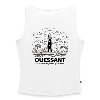 Ushant Island Magnificent Brittany Finistère - Women’s Organic Boat Neck Tank Top - white - Front - Selfina (174cm)