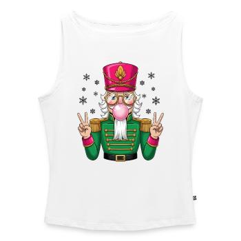 Nutcracker Chewing Gum - Women’s Organic Boat Neck Tank Top - white - Front - Selfina (174cm)