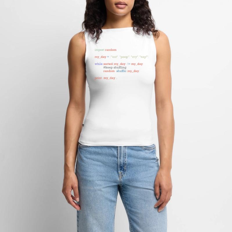 Lustiger Python-Code über den Alltag, Baby Frauen Organic Tank Top mit U-Boot-Ausschnitt