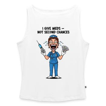 Krankenschwester Wahnsinn Medikamente Pflegekraft - Frauen Organic Tank Top mit U-Boot-Ausschnitt - Weiß - Vorne - Selfina (174cm)