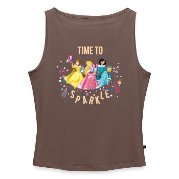 Belle, Aurora & Snow White Time To Sparkle - Women’s Organic Boat Neck Tank Top - heather grey - Front - Selfina (174cm)