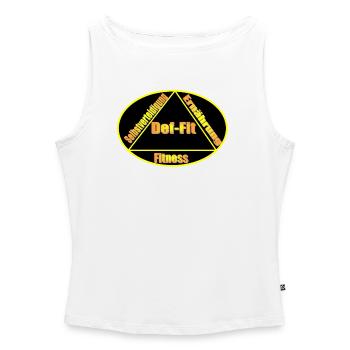 Logo_Grafik - Frauen Organic Tank Top mit U-Boot-Ausschnitt - Weiß - Vorne - Selfina (174cm)