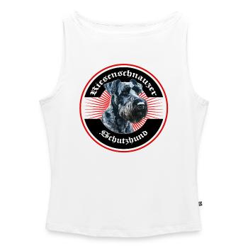 Riesenschnauzer Design - Frauen Organic Tank Top mit U-Boot-Ausschnitt - Weiß - Vorne - Selfina (174cm)