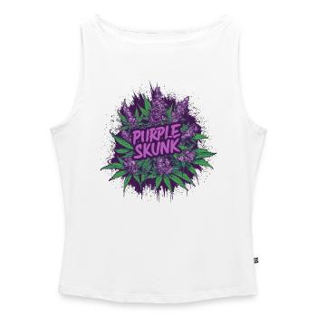 Purple Skunk - Frauen Organic Tank Top mit U-Boot-Ausschnitt - Weiß - Vorne - Selfina (174cm)