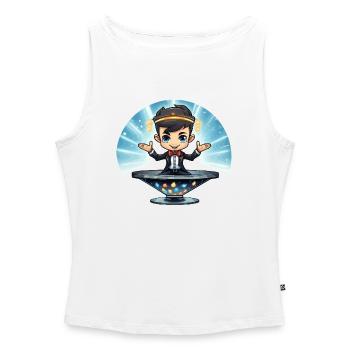 Mage on Portal of Jewels - Women’s Organic Boat Neck Tank Top - white - Front - Selfina (174cm)
