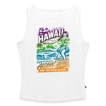 Hawaii Traumreise 50er Jahre Poster - Frauen Organic Tank Top mit U-Boot-Ausschnitt - Weiß - Vorne - Selfina (174cm)