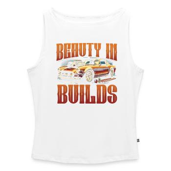Auto Restauration Beauty In Builds - Frauen Organic Tank Top mit U-Boot-Ausschnitt - Weiß - Vorne - Selfina (174cm)