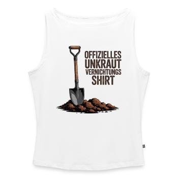 Gartenarbeit Spruch Shirt - Garten T-Shirt - Frauen Organic Tank Top mit U-Boot-Ausschnitt - Weiß - Vorne - Selfina (174cm)