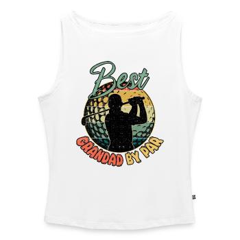 Pensionierter Großvater By Par Golf - Frauen Organic Tank Top mit U-Boot-Ausschnitt - Weiß - Vorne - Selfina (174cm)