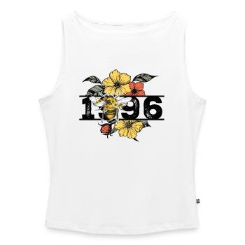 Vintage 1996 - Frauen Organic Tank Top mit U-Boot-Ausschnitt - Weiß - Vorne - Selfina (174cm)