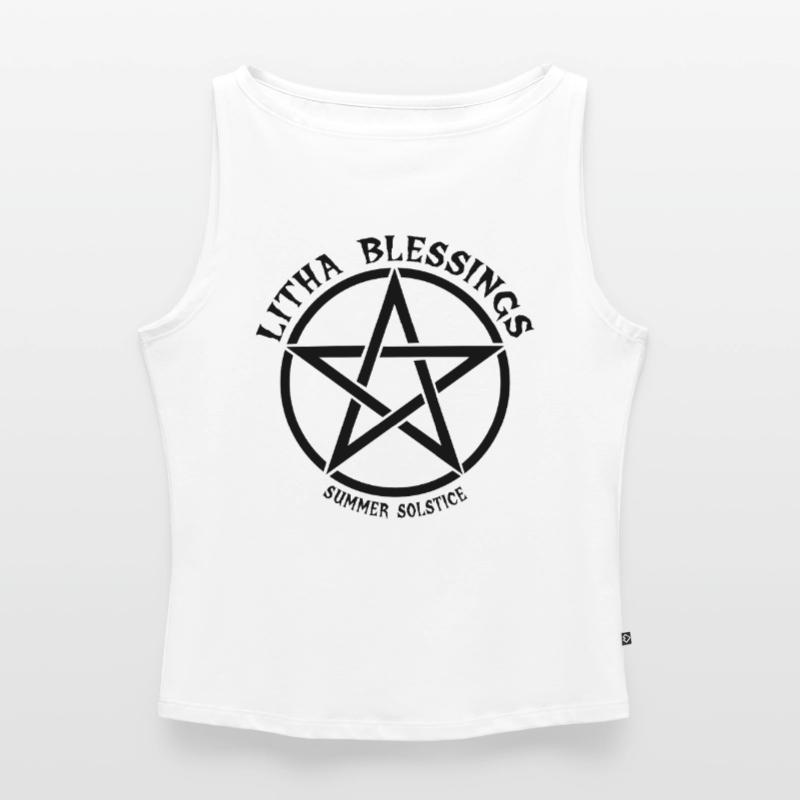 Litha Pagan Summer Solstice Midsummer Midsommar Women’s Organic Boat Neck Tank Top