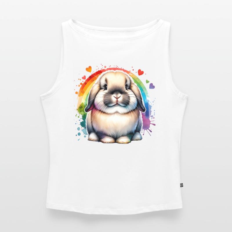 Dwarf Ram Rabbit Gift Women’s Organic Boat Neck Tank Top