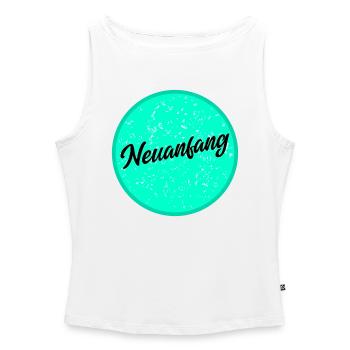 Fresh start - Women’s Organic Boat Neck Tank Top - white - Front - Selfina (174cm)
