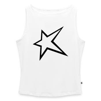 Cooler Stern - Frauen Organic Tank Top mit U-Boot-Ausschnitt - Weiß - Vorne - Selfina (174cm)