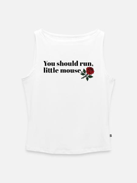 Run Baby Run – Dark Booktok Design - Frauen Organic Tank Top mit U-Boot-Ausschnitt - Weiß