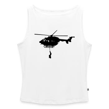 helicoptere ec 145 type dragon securité civile - Débardeur femme à encolure bateau bio - blanc - Devant - Selfina (174cm)