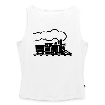 Alte Lok 2 - Frauen Organic Tank Top mit U-Boot-Ausschnitt - Weiß - Vorne - Selfina (174cm)