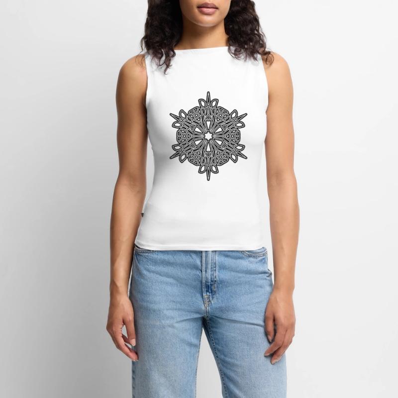 RF319BLACKUK Women’s Organic Boat Neck Tank Top