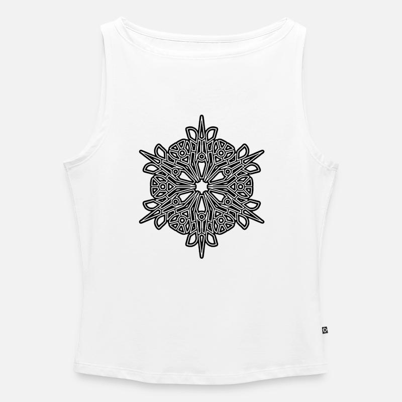 RF319BLACKUK - Women’s Organic Boat Neck Tank Top - white