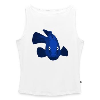 blauer Fisch - Frauen Organic Tank Top mit U-Boot-Ausschnitt - Weiß - Vorne - Selfina (174cm)