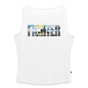 Fighter F-4 Phantom - Frauen Organic Tank Top mit U-Boot-Ausschnitt - Weiß - Vorne - Selfina (174cm)