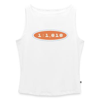 Goldener Schnitt Ratio - Frauen Organic Tank Top mit U-Boot-Ausschnitt - Weiß - Vorne - Selfina (174cm)